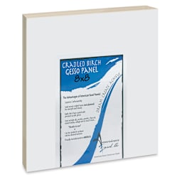 American Easel Gessoed Wood Painting Panel - 8" x 8", 7/8" Cradle