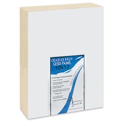 American Easel Gessoed Wood Painting Panel - 10" x 12", 1-5/8" Deep Cradle