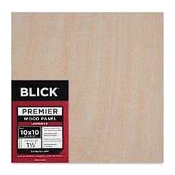 Blick Premier Wood Panel - 10'' x 10'', 1-1/2'' Gallery Profile, Cradled (front)