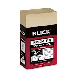 Blick Premier Wood Panel - 3'' x 5'', 1-1/2'' Gallery Profile, Cradled (side view)