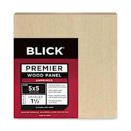 Blick Premier Wood Panel - 5'' x 5'', 1-1/2'' Gallery Profile, Cradled (front)