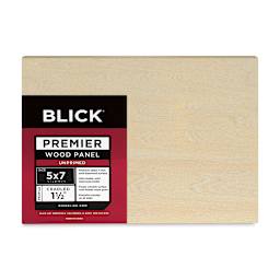 Blick Premier Wood Panel - 5'' x 7'', 1-1/2'' Gallery Profile, Cradled (front)