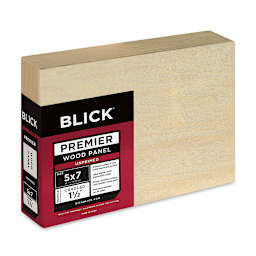 Blick Premier Wood Panel - 5'' x 7'', 1-1/2'' Gallery Profile, Cradled (side view)