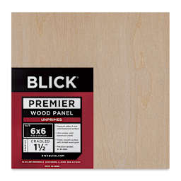 Blick Premier Wood Panel - 6'' x 6'', 1-1/2'' Gallery Profile, Cradled (front)