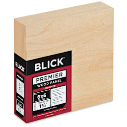 Blick Premier Wood Panel - 6'' x 6'', 1-1/2'' Gallery Profile, Cradled (side-view)