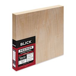 Blick Premier Wood Panel - 12'' x 12'', 1-1/2'' Gallery Profile, Cradled (side view)