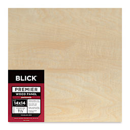 Blick Premier Wood Panel - 14'' x 14'', 1-1/2'' Gallery Profile, Cradled (front)