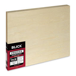 Blick Premier Wood Panel - 14'' x 18'', 1-1/2'' Gallery Profile, Cradled (side view)