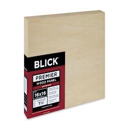 Blick Premier Wood Panel - 16'' x 16'', 1-1/2'' Gallery Profile, Cradled (side view)