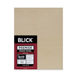 Blick Premier Wood Panel - 8'' x 10'', 1-1/2'' Gallery Profile, Cradled (front)
