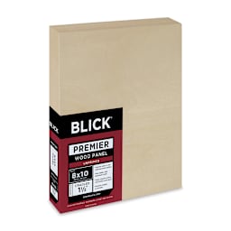 Blick Premier Wood Panel - 8'' x 10'', 1-1/2'' Gallery Profile, Cradled (side view)