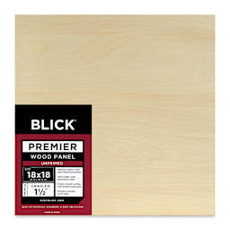 Blick Premier Wood Panel - 18'' x 18'', 1-1/2'' Gallery Profile, Cradled (front)