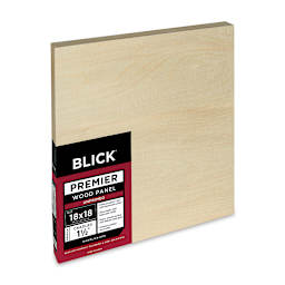 Blick Premier Wood Panel - 18'' x 18'', 1-1/2'' Gallery Profile, Cradled (side view)