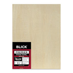 Blick Premier Wood Panel - 18'' x 24'', 1-1/2'' Gallery Profile, Cradled (front)