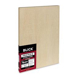 Blick Premier Wood Panel - 18'' x 24'', 1-1/2'' Gallery Profile, Cradled (side view)