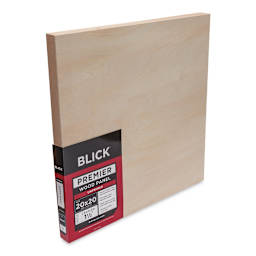 Blick Premier Wood Panel - 20'' x 20'', 1-1/2'' Gallery Profile, Cradled (side view)