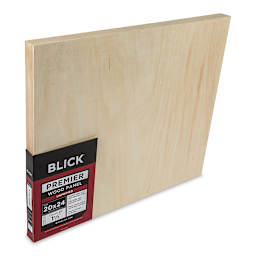 Blick Premier Wood Panel - 20'' x 24'', 1-1/2'' Gallery Profile, Cradled (side view)