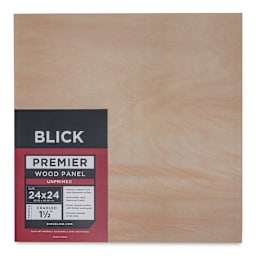 Blick Premier Wood Panel - 24'' x 24'', 1-1/2'' Gallery Profile, Cradled (front)