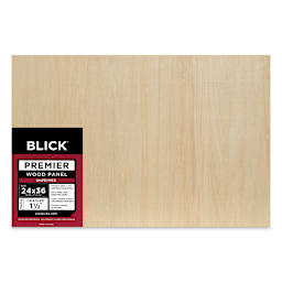 Blick Premier Wood Panel - 24'' x 36'', 1-1/2'' Gallery Profile, Cradled (front)
