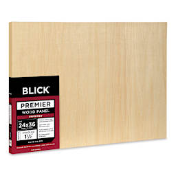 Blick Premier Wood Panel - 24'' x 36'', 1-1/2'' Gallery Profile, Cradled (side view)