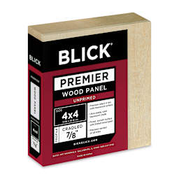 Blick Premier Wood Panel - 4'' x 4'', 7/8'' Traditional Profile, Cradled (side view)