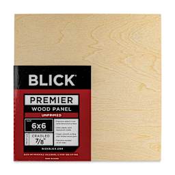 Blick Premier Wood Panel - 6" x 6", 7/8" Traditional Profile, Cradled