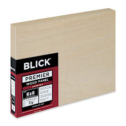 Blick Premier Wood Panel - 6'' x 8'', 7/8'' Traditional Profile, Cradled (side view)