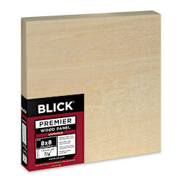 Blick Premier Wood Panel - 8'' x 8'', 7/8'' Traditional Profile, Cradled (side view)