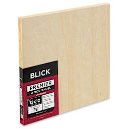 Blick Premier Wood Panel - 12'' x 12'', 7/8'' Traditional Profile, Cradled (side view)