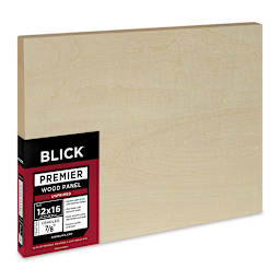 Blick Premier Wood Panel - 12'' x 16'', 7/8'' Traditional Profile, Cradled (side view)