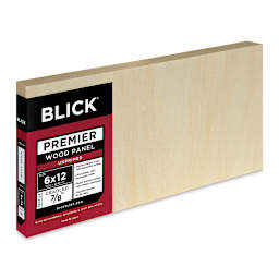 Blick Premier Wood Panel - 6'' x 12'', 7/8'' Traditional Profile, Cradled (side view)