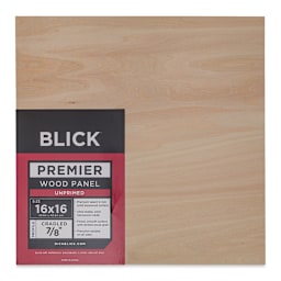 Blick Premier Wood Panel - 16'' x 16'', 7/8'' Traditional Profile, Cradle (front)