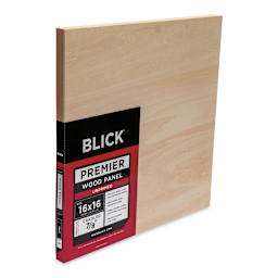 Blick Premier Wood Panel - 16'' x 16'', 7/8'' Traditional Profile, Cradle (side view)