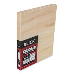 Blick Premier Wood Panel - 8'' x 10'', 7/8'' Traditional Profile, Cradled (side view)