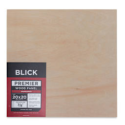 Blick Premier Wood Panel - 20'' x 20'', 7/8'' Traditional Profile, Cradled (front)