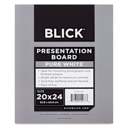 Blick Presentation Board Pack - 20" x 24", Pure White, Pkg of 5