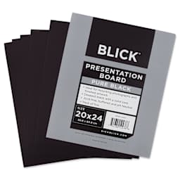 Blick Presentation Board Pack - 20" x 24", Pure Black, Pkg of 5
