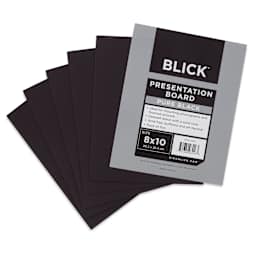 Blick Presentation Board Pack - 8" x 10", Pure Black, Pkg of 5