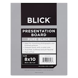 Blick Presentation Board Pack - 8" x 10", Pure Black, Pkg of 5