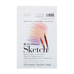 Strathmore Sketch Paper Pad, 200 Series, 5.5 in x 8.5 in, Tape-Bound