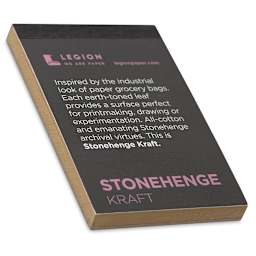 Legion Stonehenge Kraft Mini Drawing Pad - 2-1/2" x 3-3/4", side view