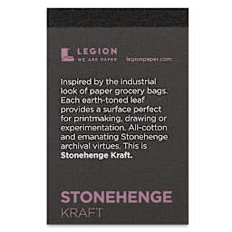 Legion Stonehenge Kraft Mini Drawing Pad - 2-1/2" x 3-3/4", front cover