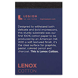 Legion Lenox Cotton Drawing Pad - 2-1/2" x  3-3/4", 15 Sheets