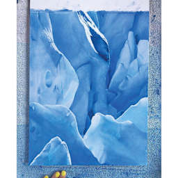 Legion Lenox 100 Cotton Drawing Pads​ - Finished artwork of glaciers on sheet 