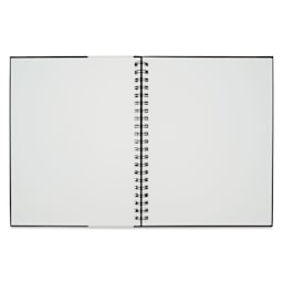 Strathmore 500 Series Mixed Media Hardcover Wirebound Art Book - 8-1/2" x 11", open