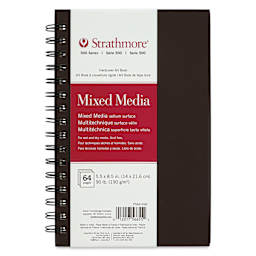 Strathmore 500 Series Mixed Media Hardcover Wirebound Art Book - 5-1/2" x 8-1/2"