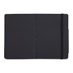 Pentalic Traveler Draw Pocket Journal - 6" x 4", Black Paper, Black Cover, 160 pages