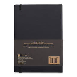 Pentalic Traveler Draw Pocket Journal - 8" x 6", Black Paper, Black Covre, 160 Pages