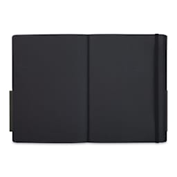 Pentalic Traveler Draw Pocket Journal - 8" x 6", Black Paper, Black Covre, 160 Pages