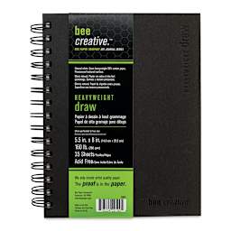 Bee Creative Drawing Book - 8" x 5.5", Wire Bound, 50 Sheets